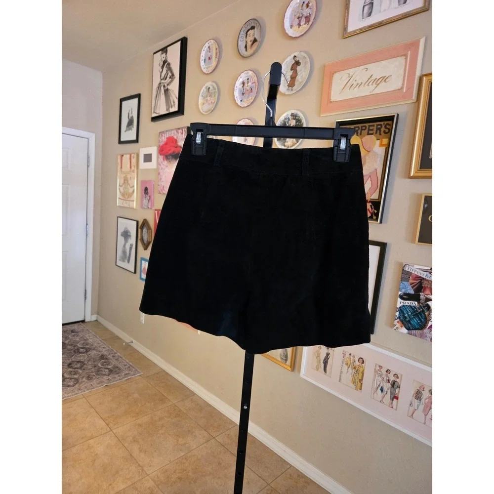 Vintage‎ 80s Black Suede High Waist Shorts Women's